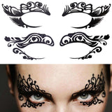 1Pairs Temporary Eye Tattoo Stickers DIY Waterproof Flash Disposable Eyeshadow Eyeliner Face Sticker Halloween Makeup Tool