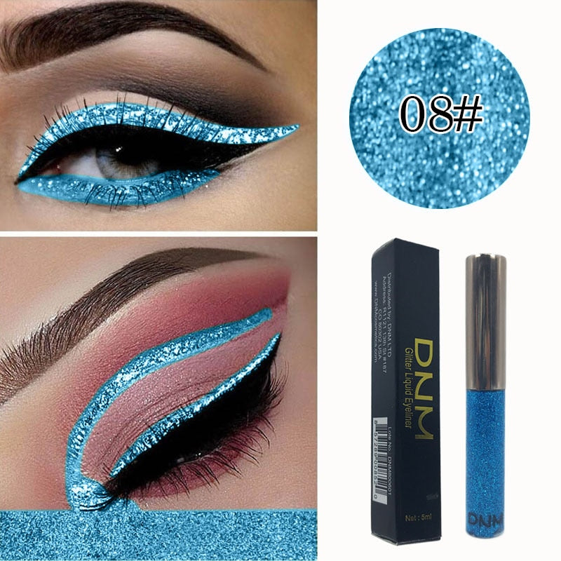 16 Color Liquid Eyeliner Flash Waterproof Durable Makeup Eyeliner Golden Red Blue White Eyeliner Lasting Shiny Eyes TSLM1