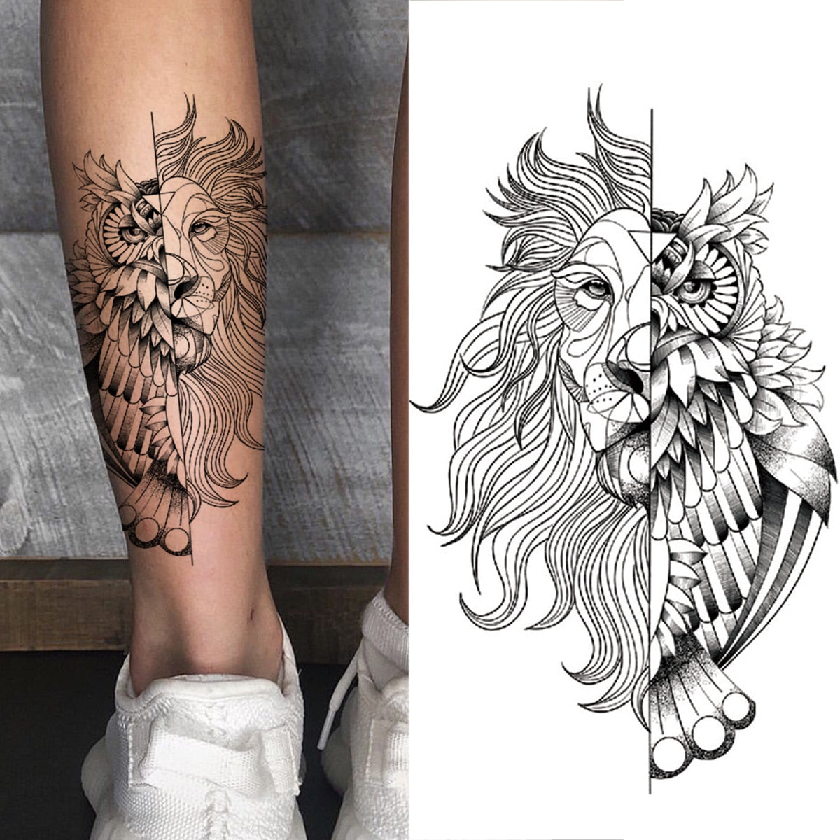 Halloween Scar Temporary Tattoos For Men Kids Realistic Fake Tiger Spider Tattoo Sticker Unique Arm Back Persistence Tatoo DIY