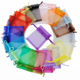 50pcs 7x9cm 9x12cm Transparent Organza Bags Christmas Halloween Gift Box Packaging Gift Bags Wedding Candy Box Chocolate Bags