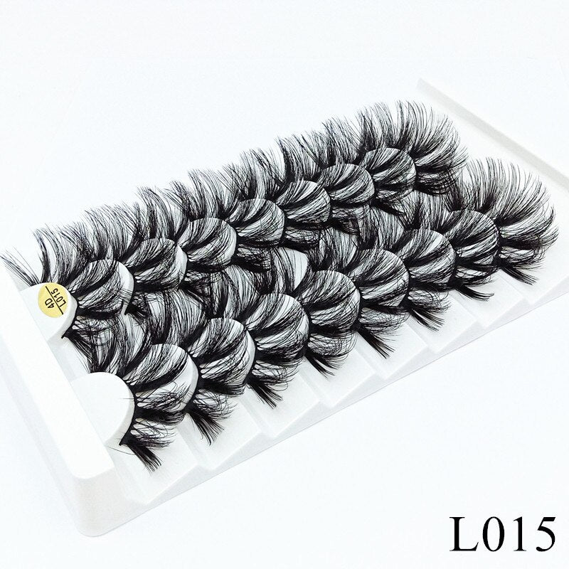 3/5/8 Pairs 3D Mink Lashes 25mm Dramatic Volume Eyelashes Mink Natural Long Silk Eyelashes Beauty Makeup Eyelash Extension Tool