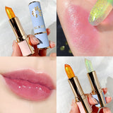 Lip Balm Color Changing Moisturizing Gold Foil Lip Gloss Natural Long Lasting Lip Stick Lip Glaze Lip Makeup Lip Care Oil