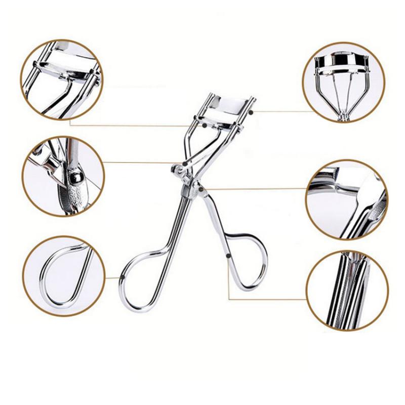 1pc Black/Silver White Curl Eyelash Curler stainless steel eyelash cosmetic makeup eyelash curler curling eyelashes Tool