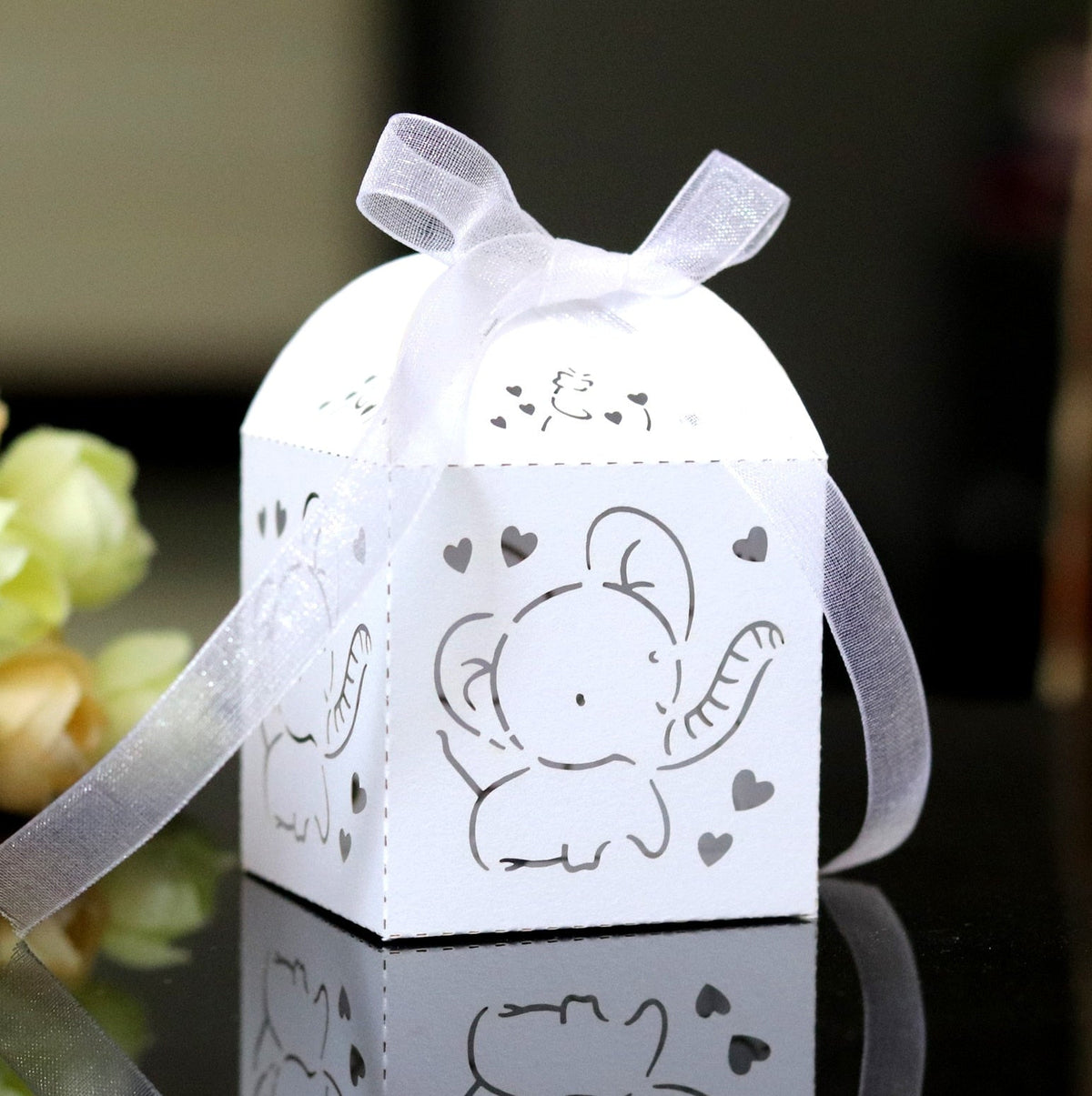 10pcs Elephant Shaped Candy Box for Baby Shower Cute Gift Boxes for Children Birthday Party Favors Packaging Supplies Wholesale