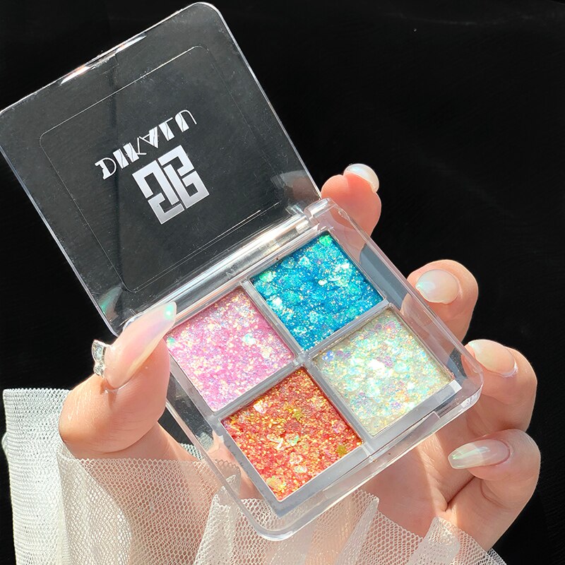 15 Colors Diamond Sequin Eyeshadow Palette High Gloss Shimmer Shiny Glitter Eye Shadow Waterproof Cosmetic Eye Makeup TSLM1