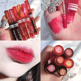 Full Color Makeup Lip Tint Mirror Lipstick Lasting Waterproof Lip Gloss Blusher Korean Style Sexy Red Moisturizer Lip Cosmetics