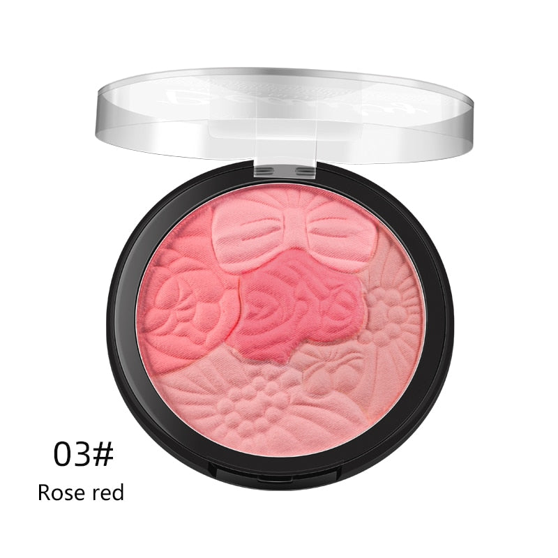 Oklulu Professional 3Colors Petal Blush Makeup Palette Petal Matte Blusher Highlighter Powder Makeup Blush Contour Shadow TSLM1