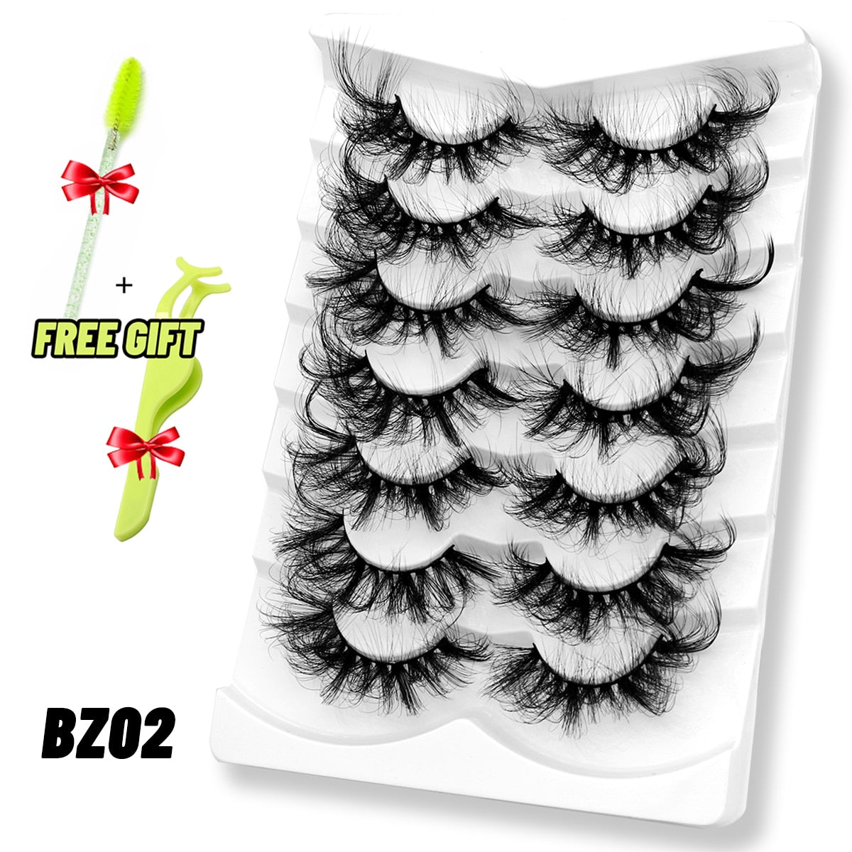 Lashes 5/7 Pairs Eyelashes Faux Mink Eyelashes Long Lasting Fluffy Mink Lashes Dramatic Volume lashes Extension Thick Long