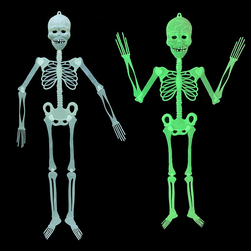 Luminous Halloween Skeleton Lighted up Ghost Halloween Outdoor Yard Door Decor Hang Human Body Skeleton Decorations