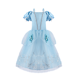 Children Makeup Fantasy Costume Cinderella Dress Girls Dress Up Cinderella Costume Baby Girl Princess Party Prom Evening Dress