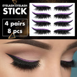 Oklulu 4/6Pairs Reusable 2 In 1New Eyeliner Eyelashes Stickers Waterproof Long Lasting Self Adhesive Eyeliner And Lash Stickers Makeup