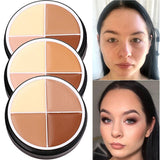 4 Colors Makeup Concealer Palette Coverage Dark Circle Long-Lasting Face Contouring Concealer Cream Brighten Skin Cosmetic