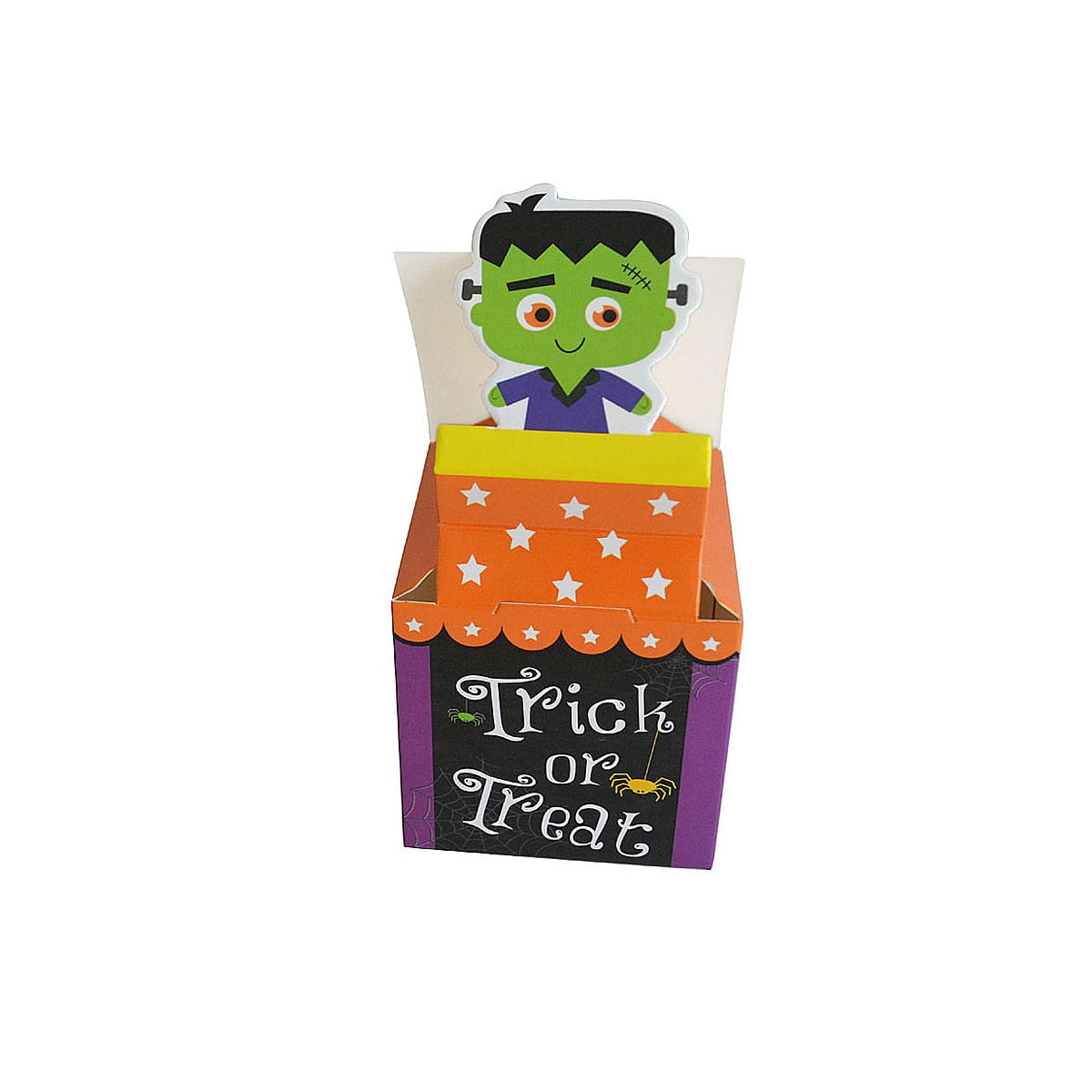 50pcs Horror Candy Box Halloween Paper Bag Creative Pumpkin Packaging Favor Gift Box Trick Treat For DIY Halloween Party Decor
