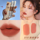 Milk-Tea Lip Gloss Matte Long Lasting Color Velvet Lipstick For Lip Moisture Waterproof Lip Tint Fashion Women Makeup Cosmetics