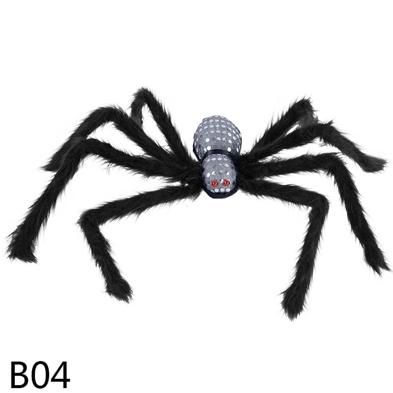 1pcs 75cm Halloween Giant Spider Scary Red Eyes Animal Bar Haunted House Garden Home Halloween Horror Decoration