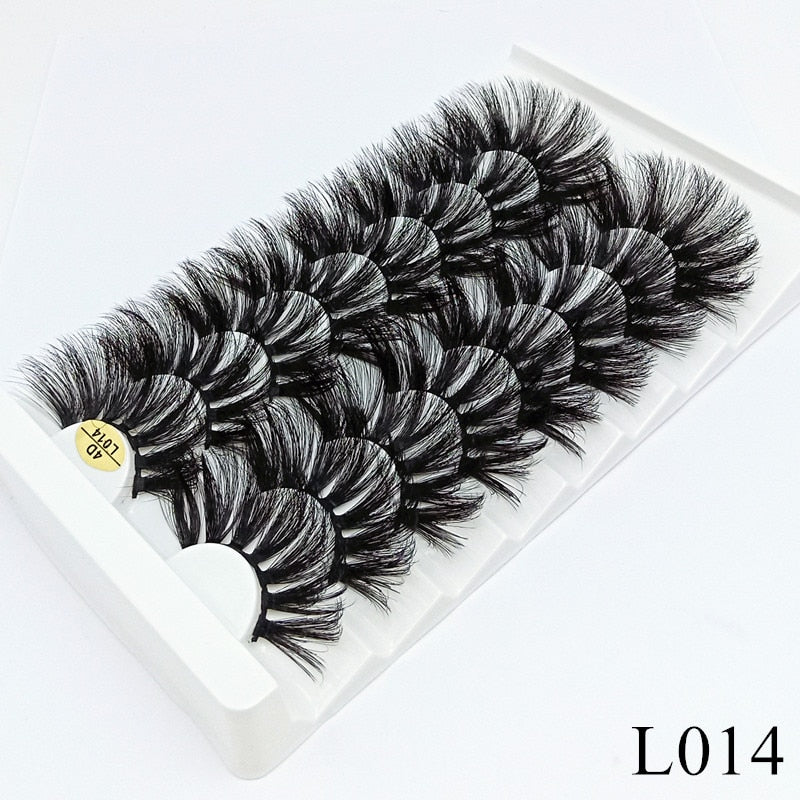 3/5/8 Pairs 3D Mink Lashes 25mm Dramatic Volume Eyelashes Mink Natural Long Silk Eyelashes Beauty Makeup Eyelash Extension Tool