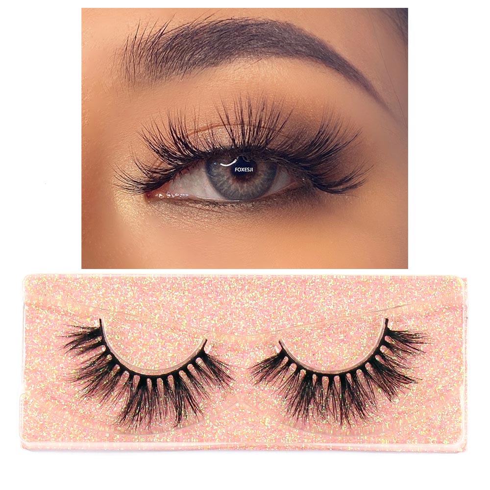 Mink Lashes Eyelashes Fluffy Natural Soft Cross False Eyelashes Eyelash Extension Volume 3D Mink Lashes Eyelashes Makeup