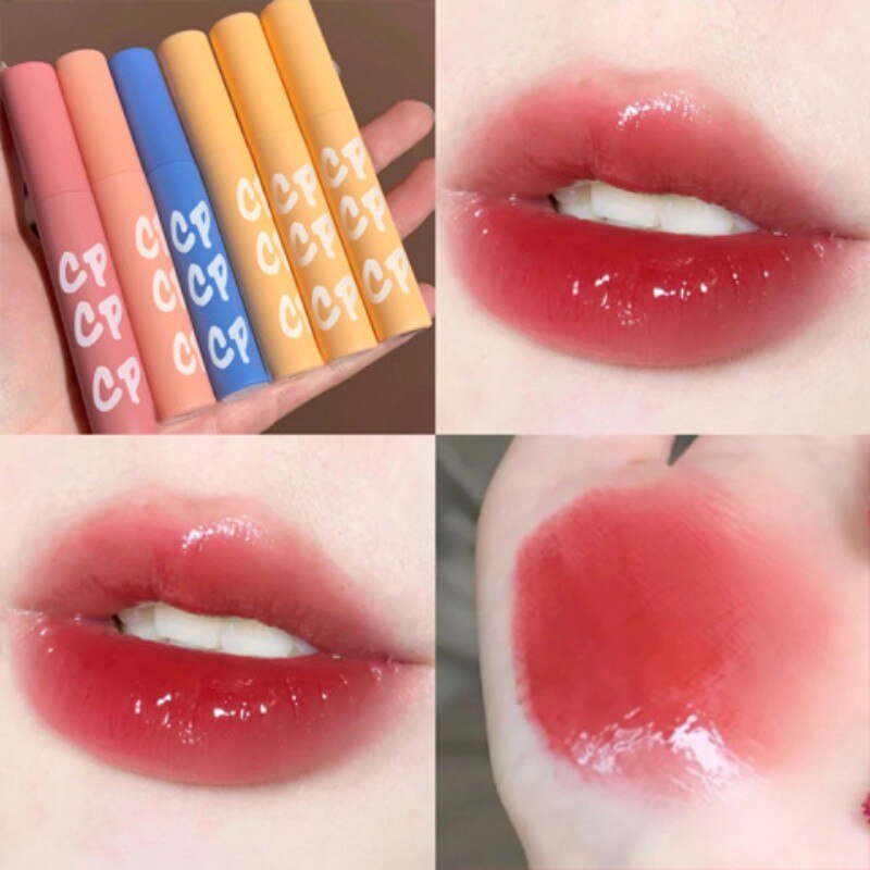 1PC Mirror Lip Gloss Water Glass Lip Gel Waterproof Long Lasting  Gloss Labial Water-light Mirror Moisture Sexy Red Lip Cosmetic