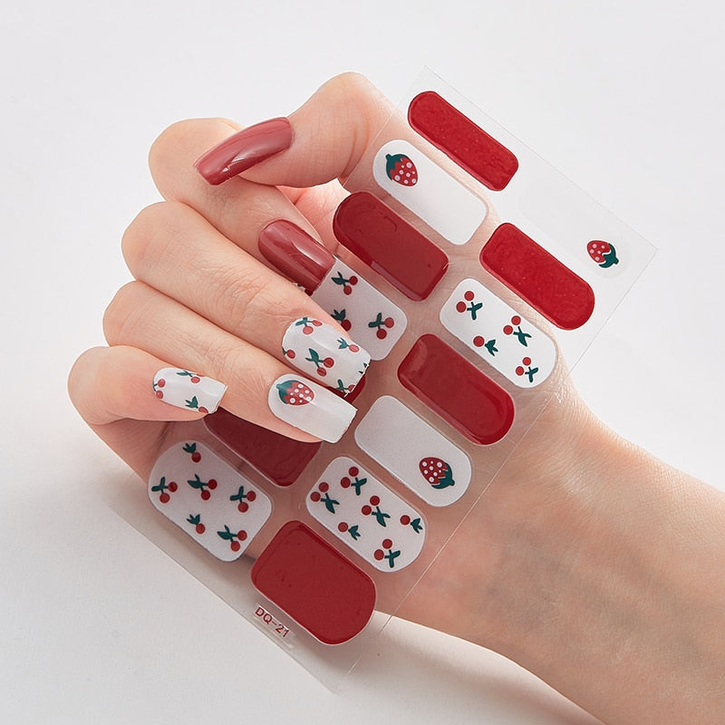 Four Sorts 0f Nail Stickers Nail Wraps DIY Self Adhesive Nail Sticker Self Adhesive Nail Sticker Full Cover Nail Stickers Shiny