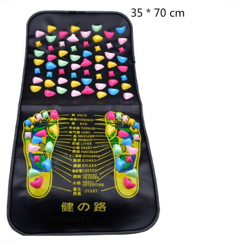 Reflexology Walk Stone Road Foot Massage Mat Acupressure Relax Massage Pad Foot Spa Leg Pain Relief Healthcare Walk Massager Mat