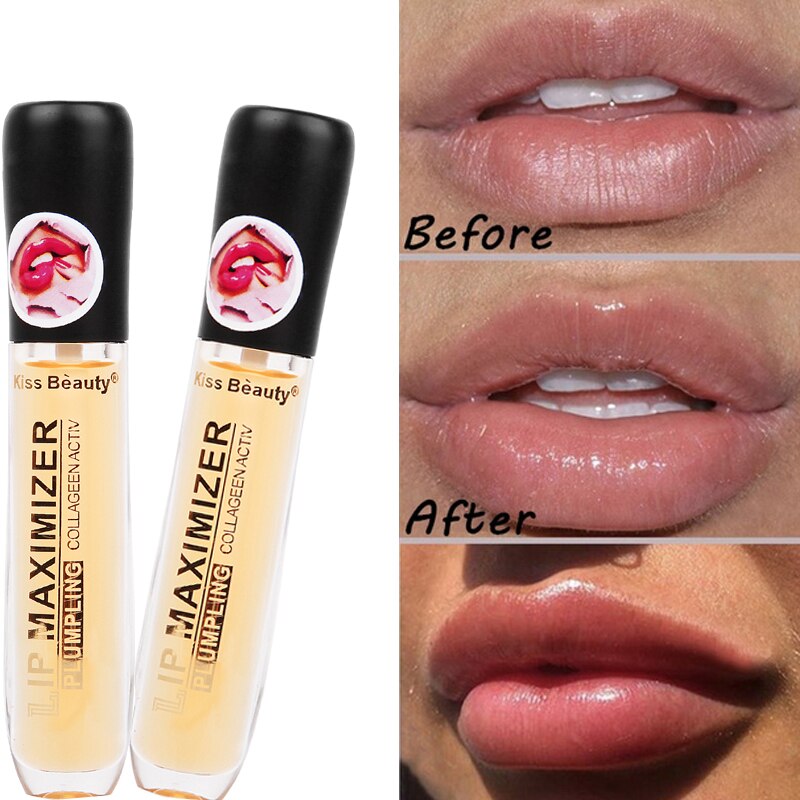 5ml Moisturizing Lips Plumper Instant Volume Transparent Lip Oil Repairing Dead Skin Reduce Lips Fine Line Nourishing Lip Makeup