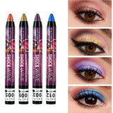 Waterproof 2 In 1 Eyeshadow Stick Pencil & Lip Pen Long-lasting Colored Gradient Shimmer Eyeshadow Highlighter Makeup