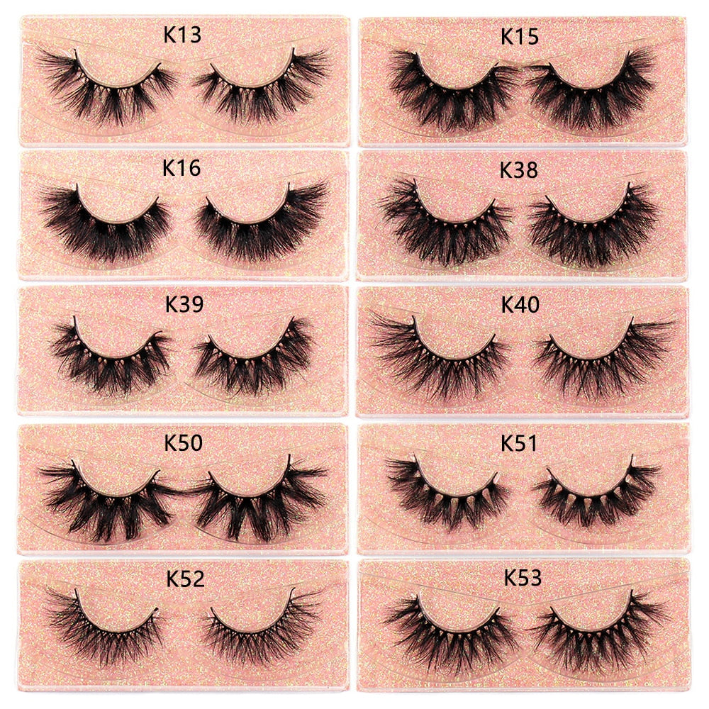 Mink Lashes Eyelashes Fluffy Natural Soft Cross False Eyelashes Eyelash Extension Volume 3D Mink Lashes Eyelashes Makeup