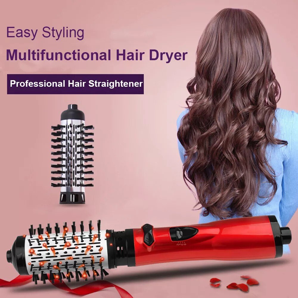 2 in 1 hair straightener, straight hair comb, rotary brush, hot air brush, hair dryer, hair fast modeling tool