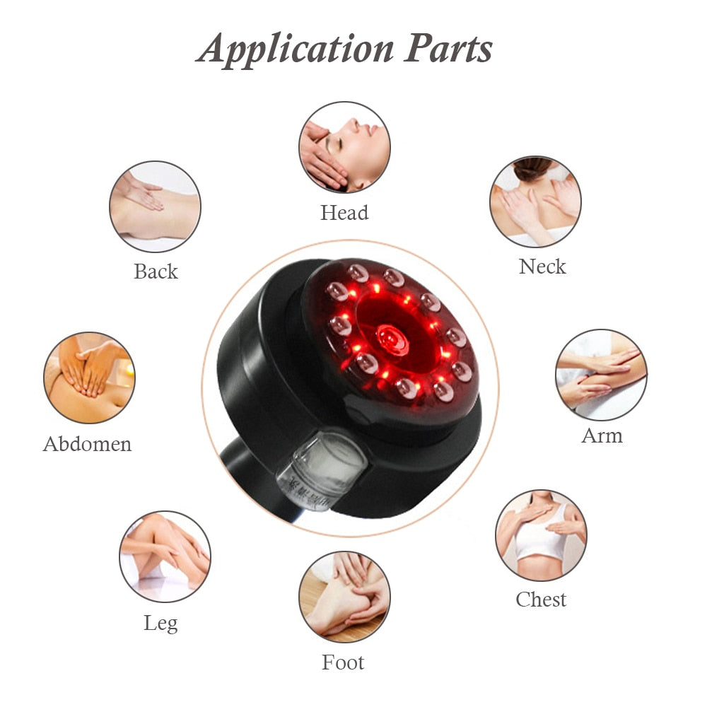 Electric Cupping Body Massager Vacuum Suction EMS Heating Scraping Slimming Therapy Device Lymphatic Drainage Detoxification