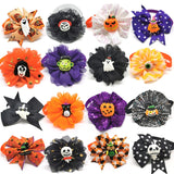 50/100pcs Halloween Pet Products Dog Bow Ties Skull Style Pet Cat Dog Puppy Bowtie Holiday Party Pet Supplies Dog Accessories