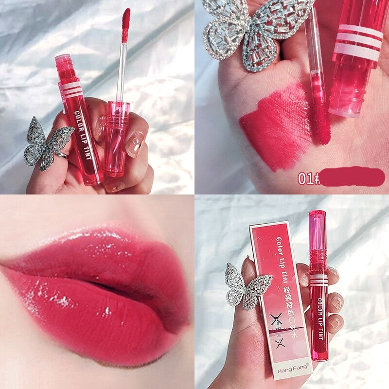 Full Color Makeup Lip Tint Mirror Lipstick Lasting Waterproof Lip Gloss Blusher Korean Style Sexy Red Moisturizer Lip Cosmetics