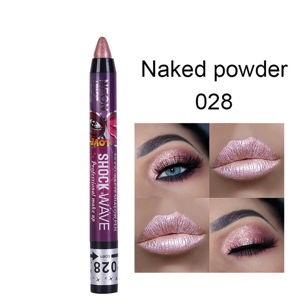 Waterproof 2 In 1 Eyeshadow Stick Pencil & Lip Pen Long-lasting Colored Gradient Shimmer Eyeshadow Highlighter Makeup