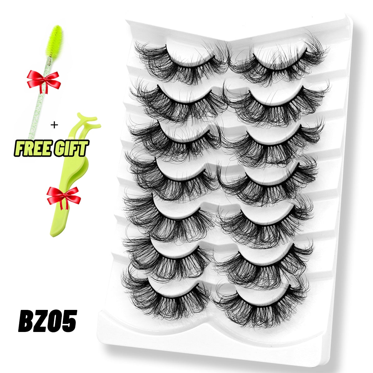 Lashes 5/7 Pairs Eyelashes Faux Mink Eyelashes Long Lasting Fluffy Mink Lashes Dramatic Volume lashes Extension Thick Long