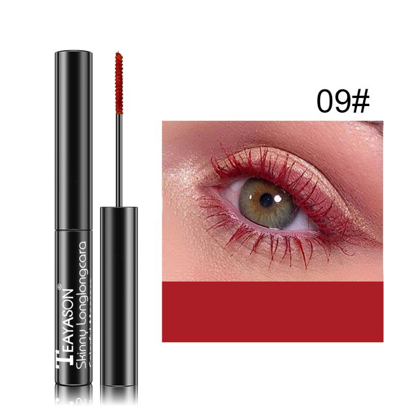 14 Colors Mascara Grape Purple Milk Tea Brown Diamond Mascara Waterproof Quick Dry Curling Thick Eye Makeup Tools TSLM2