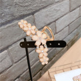 Hair Claw Clip Clamp For Women Girl Flower Floral Rhinestone Pearl Korean Handmade Fashion Head Accessories Mujer Wholesale