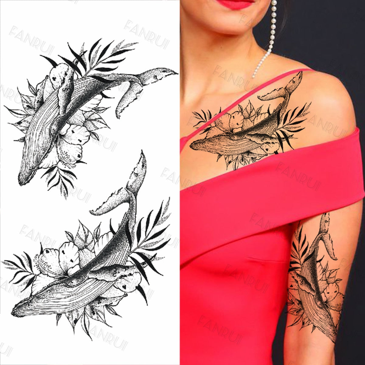 Black Halloween Spider Temporary Tattoos For Kids Children Realistic Fake Bat Scarecrow Skull Tatoos DIY Small Tattoo Stickers