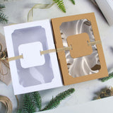 6/12pcs Kraft Paper Packing Box With Transparent Window Candy Cake Boxes Wedding Party Cookie Favor Gifts Box Baby Shower Decor
