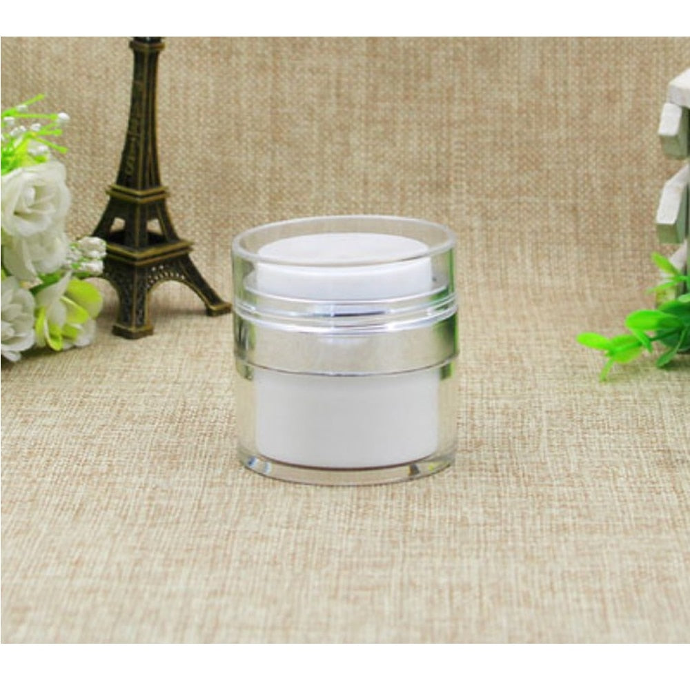 1pc 15/30/50g Airless Pump Jar Empty Acrylic Cream Bottle Refillable Cosmetic Easy To Use Container Portable Travel Makeup Tools