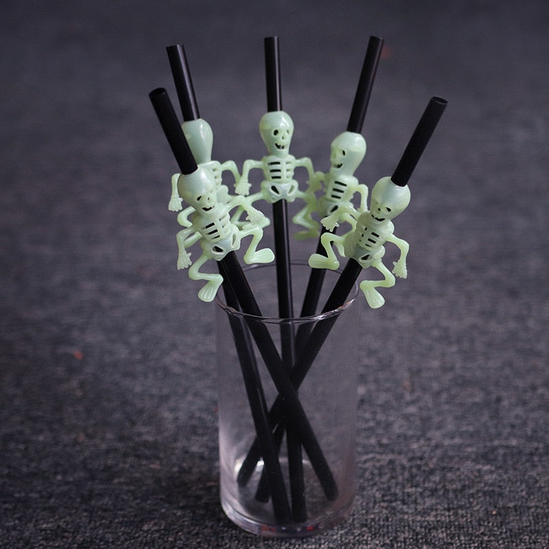 Halloween Pumpkin Straw Ghost Straws Halloween Decoration Straws Halloween Party Supplies Halloween Decorations for Home party