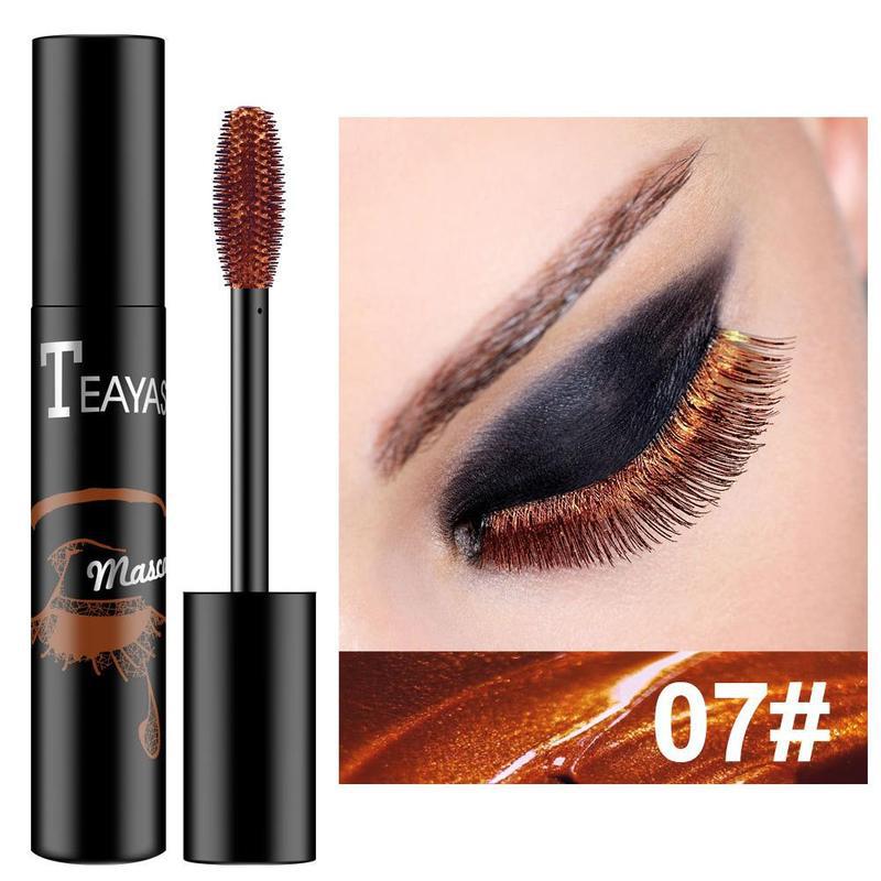 Color Mascara Waterproof And Quick Dry Not Blooming Blue Long Black Gold Mascara Color Curling Purple Eyelash Lengthen U9U2