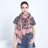 Lady Colorful Character Skull Scarf New Stripe Fabric Ghost Printing Wrap Shawl Fashion Accessories Gift For Halloween Day YG278