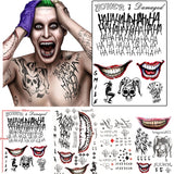 tattoo halloween zombie scar stickers face festival vampire tattoo men women waterproof tatoo boys fake body arm sticker sexy