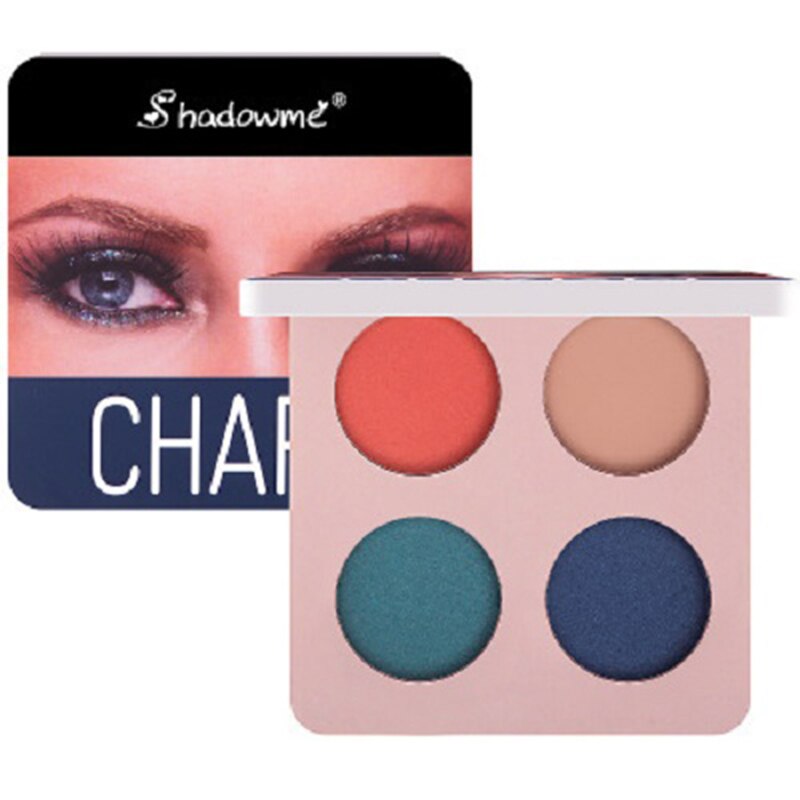 Eye Shadow 4 Color Eye Shadow Palette  Dark Blue Wine Red Eye Shadow Palette Shimmer Pigment Waterproof Mineral Balm TSLM1