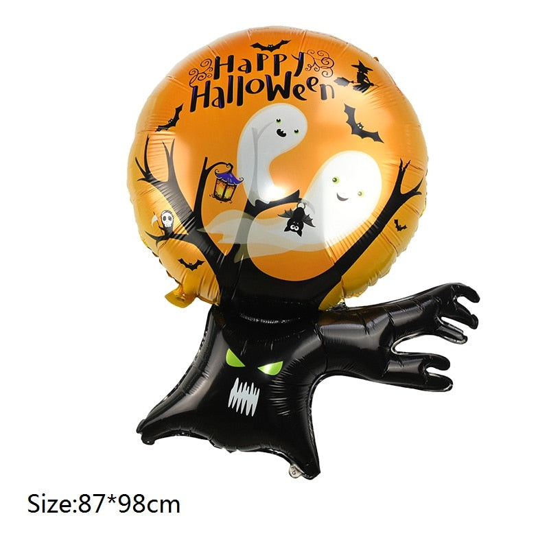 Halloween Pumpkin Ghost Balloons Decorations Spider Foil Balloons Inflatable Toys Bat Globos Halloween Party Supplies Kids Toys