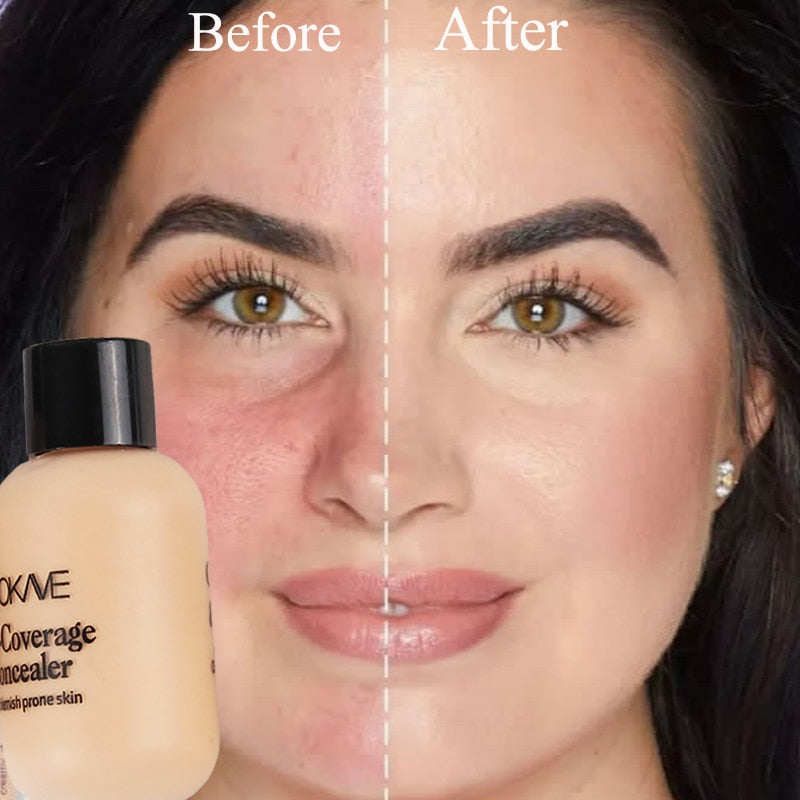 Waterproof Liquid Concealer 3 Colors Matte Full Coverage Acne Scars Dark Circles Foundation Whitening Lasting Makeup Cosmetics