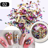 1 Box Glitter 3D Rhinestones AB Flat Back Shiny Stones Nail Art Decorations Mixed Size Nail Gems Crystal Strass Accessories