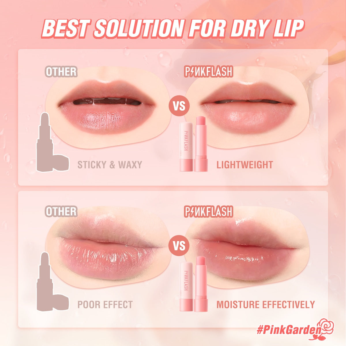 Moisture Lip Balm Long-Lasting Natural Lipstick Lip Care Deep Hydration Natural Repair Nourish Lip Gloss Repair Makeup