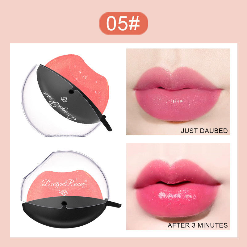 Matte Velvet Lip-shaped Lipstick Temperature Change Lazy Lip Sticks Waterproof Nonstick Cup Lipgloss For Makeup Wholesale