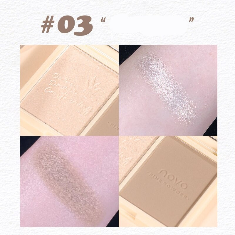 Soft Natural Three-dimensional Blusher Powder Palette Silky Touch Cheek Makeup Peach Pink Blush Long-wearing Brighten Contour