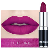 Handaiyan Sexy Nude Red Brown Purple Lipgloss Matte Lip Gloss Velvety Lipstick Matte Waterproof Makeup Long Lasting Cosmetic